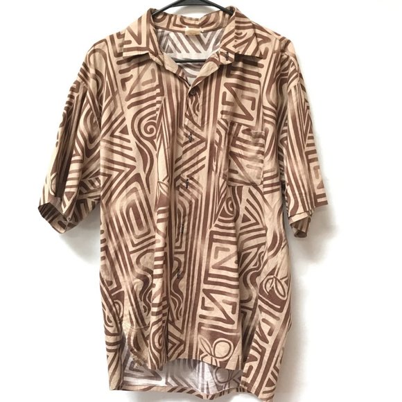 Totoka Other - TOTOKA Hawaiian Aloha Shirt Floral 1980s Y2k Brown